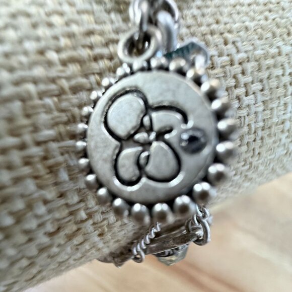 Jessica Simpson Silver-Tone Crystal Accent Toggle Charm Bracelet With Decorative - Picture 5 of 10